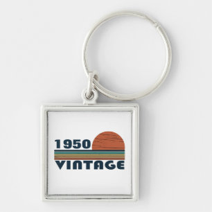 Personalisierten Vintagen 75. Geburtstag Schlüsselanhänger