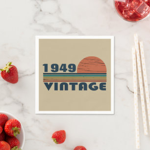 Personalisierten Vintagen 75. Geburtstag Serviette