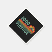 Personalisierten Vintagen 75. Geburtstag Serviette (Ecke)