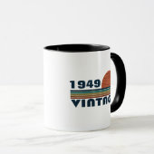 Personalisierten Vintagen 75. Geburtstag Tasse (VorderseiteRechts)