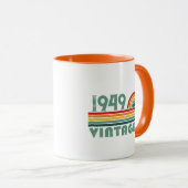 Personalisierten Vintagen 75. Geburtstag Tasse (VorderseiteRechts)