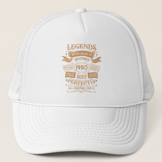 Personalisierten Vintagen 75. Geburtstag Whiskey T Truckerkappe (Vorderseite)