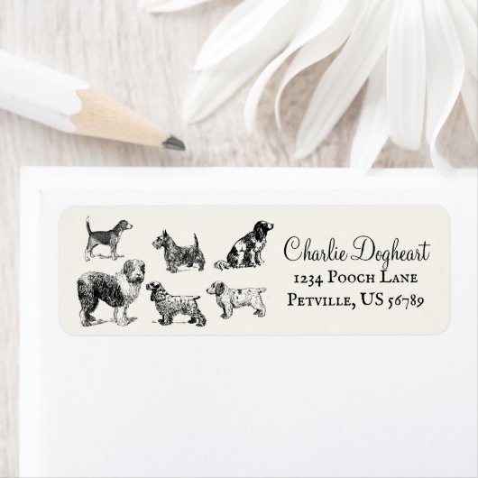 Personalisierten Vintagen Viktorianischen Hunderas (Insitu)