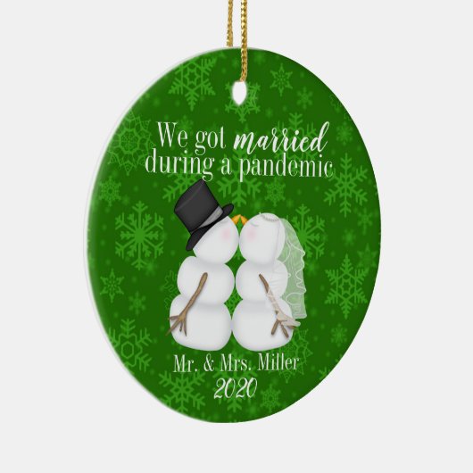 Personalisierten von uns Got Verheiratet während e Keramik Ornament (Rechts)