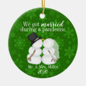 Personalisierten von uns Got Verheiratet während e Keramik Ornament (Vorne)