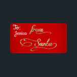 Personalisierten von Weihnachten Adressaufkleber<br><div class="desc">Manchmal müssen wir der physische Helfer für den Weihnachtsmann sein! Personalisierte Aufkleber vom Weihnachtsmann werden das sicherlich leichter machen! Sag es nicht einfach...  Beweisen Sie es mit einem visuellen Zeichen auf Ihren Kindergeschenke vom Weihnachtsmann selbst! Sicherlich eine beste Mama je bewegen! Frohe Weihnachten!</div>