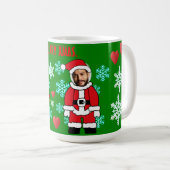 Personalisierten Weihnachten, Weihnachten und Elf Kaffeetasse (VorderseiteRechts)