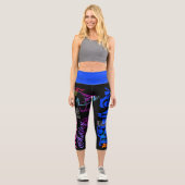 Personalisierten Wiederholungsname 6 Buchstaben HW Capri Leggings (Vorderseite)