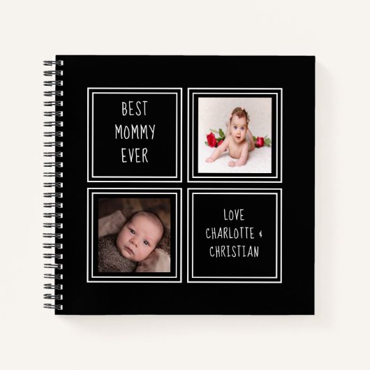Personalisierten zwei Fotovorlagen einer Art Notizbuch (Vorderseite)
