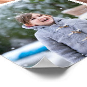 Personalisierten zwölf Foto Collage und Monogramm Poster (Ecke)