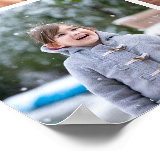 Personalisierten zwölf Foto Collage und Monogramm Poster (Ecke)