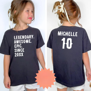 Personalisierter 10. 11. 12. 13. 14. 15 Geburtstag T-Shirt