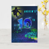 Personalisierter 10. Geburtstagskind Karte (Gelbe Blume)