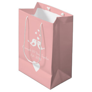 Personalisierter 10-jähriger Hochzeitstag Mittlere Geschenktüte