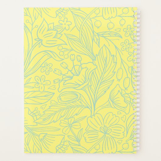 Personalisierter 12-monatiger Blumenplaner Planer (Rückseite)