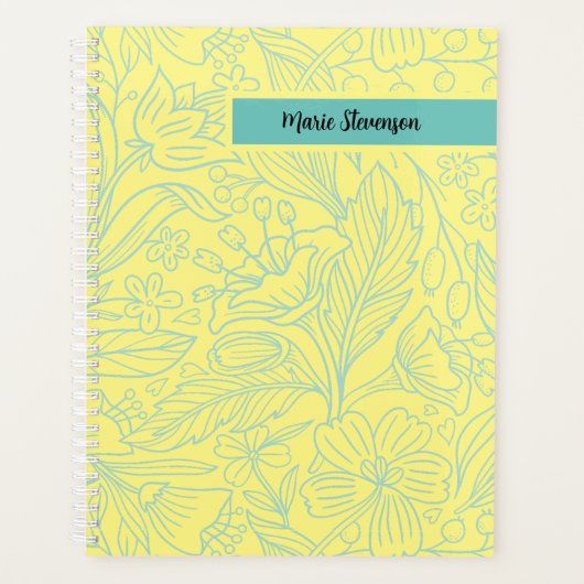 Personalisierter 12-monatiger Blumenplaner Planer (Vorderseite)