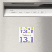 Personalisierter 13,1 Halbmarathon Magnet (In Situ (Geschirrspüler))