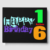 Personalisierter 16. Geburtstag POP HCGB Gästebuch (Vorderseite)