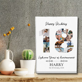 Personalisierter 18. Geburtstag Foto Block