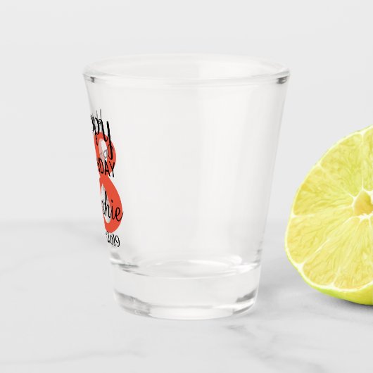 Personalisierter 18. Geburtstag Schnapsglas (Rechts)