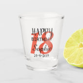 Personalisierter 18. Geburtstag Schnapsglas (Vorderseite)