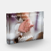 Personalisierter 18. Jubiläum Akryllischer Foto-Bl Fotoblock (Links)