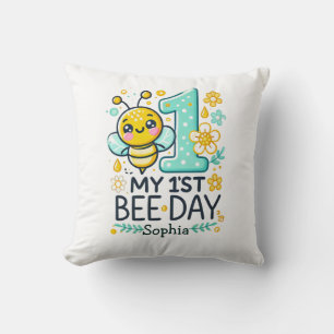Personalisierter 1. Bienentag Kissen