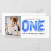 Personalisierter 1. Geburtstag Dankeschön-Karte Dankeskarte (Vorne/Hinten)