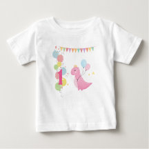 Personalisierter 1. Geburtstag Girl Baby T - Shirt