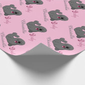 Personalisierter 1. Geburtstags-Seelöwe - Geschenkpapier (Ecke)