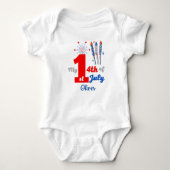Personalisierter 1. Juli Baby Strampler (Vorderseite)