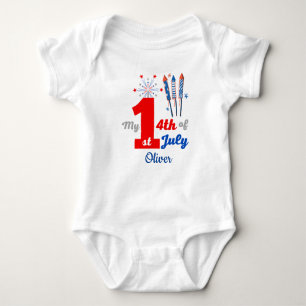 Personalisierter 1. Juli Baby Strampler