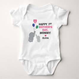 Personalisierter 1. Muttertag für Baby Girl Baby Strampler