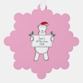 Personalisierter 1. Weihnachtspolar Ornament Karte (Vorderseite)