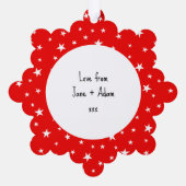 Personalisierter 1. Weihnachtspolar Ornament Karte (Rückseite)