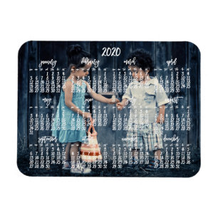 Personalisierter 2020 Magnetkalender 3x4 Magnet