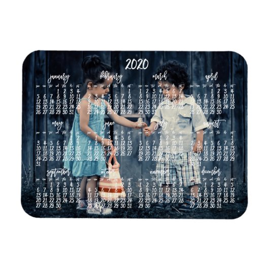 Personalisierter 2020 Magnetkalender 3x4 Magnet (Horizontal)