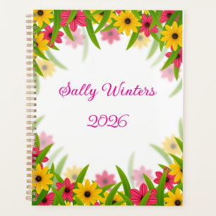 Personalisierter 2026 Floral Planner Planer