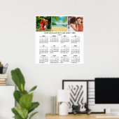 Personalisierter 2026-Kalender 3-Foto-Collage Poster (Heimbüro)