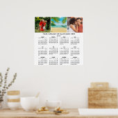 Personalisierter 2026-Kalender 3-Foto-Collage Poster (Küche)
