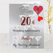 Personalisierter 20. Wedding Anniversary Card Ehem Karte (Gelbe Blume)