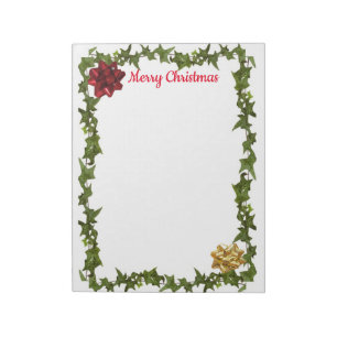 Personalisierter 21,59 x 27,94 cm Weihnachts-Notiz Notizblock