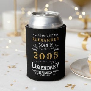 Personalisierter 21. Geburtstag 2005 Vintage Legen Dosenkühler