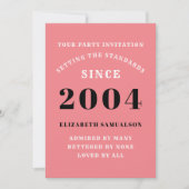 Personalisierter 21. Geburtstag Fügen Sie Ihren Na Einladung (Vorderseite)