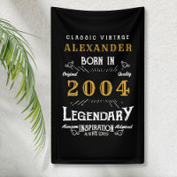 Personalisierter 21. Geburtstag Geboren 2004 Vinta