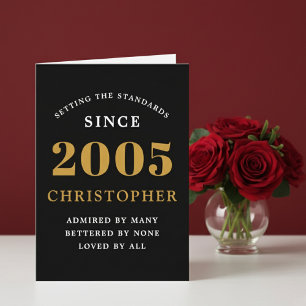 Personalisierter 21. Geburtstag Geboren 2005 Vinta Karte