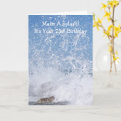 Personalisierter 21. Geburtstag Karte (Gelbe Blume)