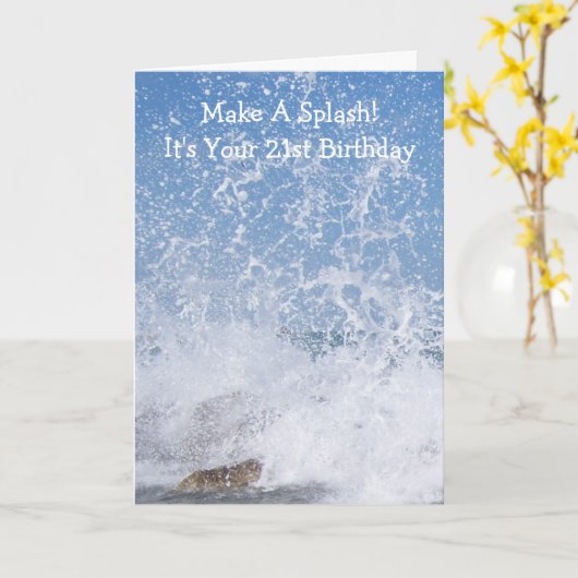 Personalisierter 21. Geburtstag Karte (Gelbe Blume)