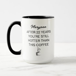 Personalisierter 22. Hochzeitstag Tasse