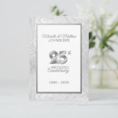 Personalisierter 25. Geburtstag der Silberhochzeit Einladung (Stehend Vorderseite)
